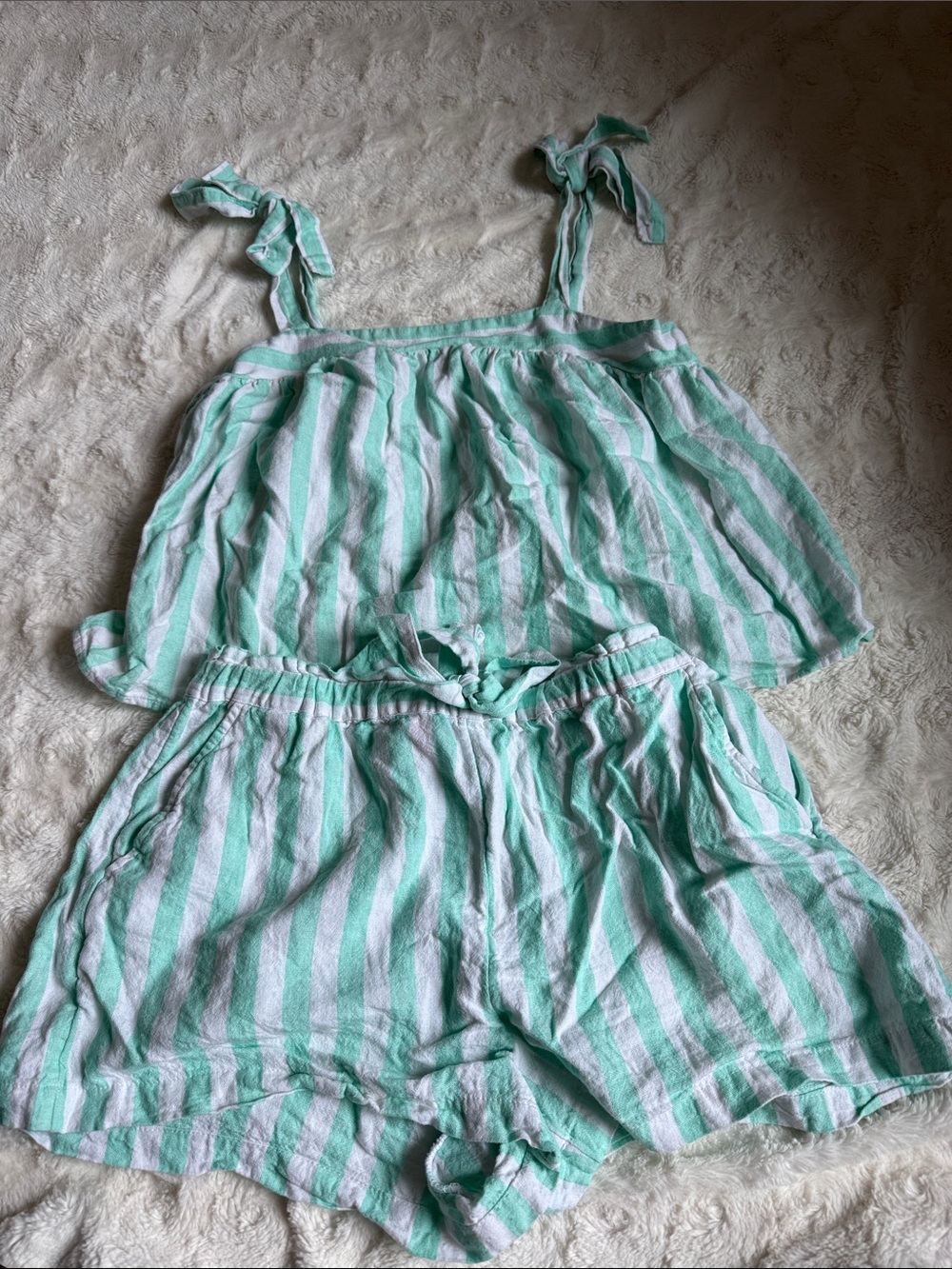 Stoney clover lane target Set Striped Mint Green Tank and Shorts Set
